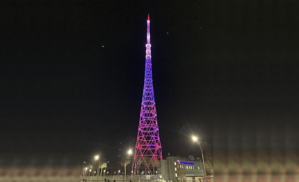 ​На телебашне Перми в честь Дня воссоединения Крыма с Россией включат праздничную подсветку